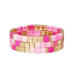 NWOT Roxanne Assoulin The Pink Bracelet set of 3